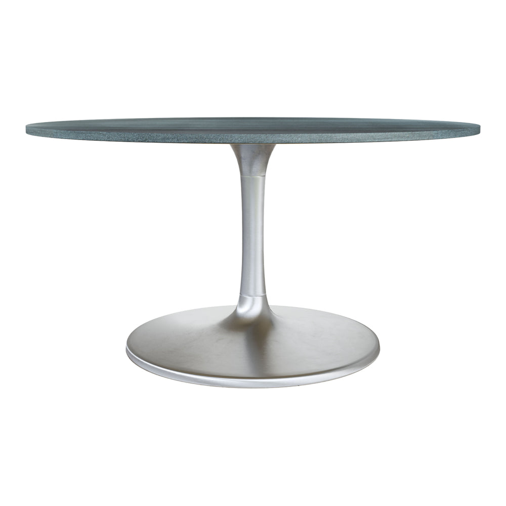 Metropolis Dining Table (60") Gray and Silver Image 2