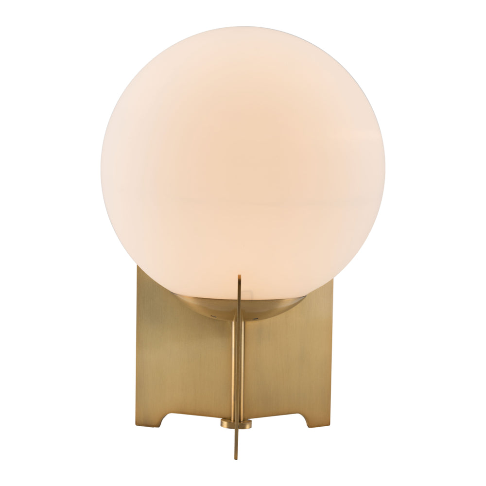 Pearl Table Lamp White and Brass Image 2