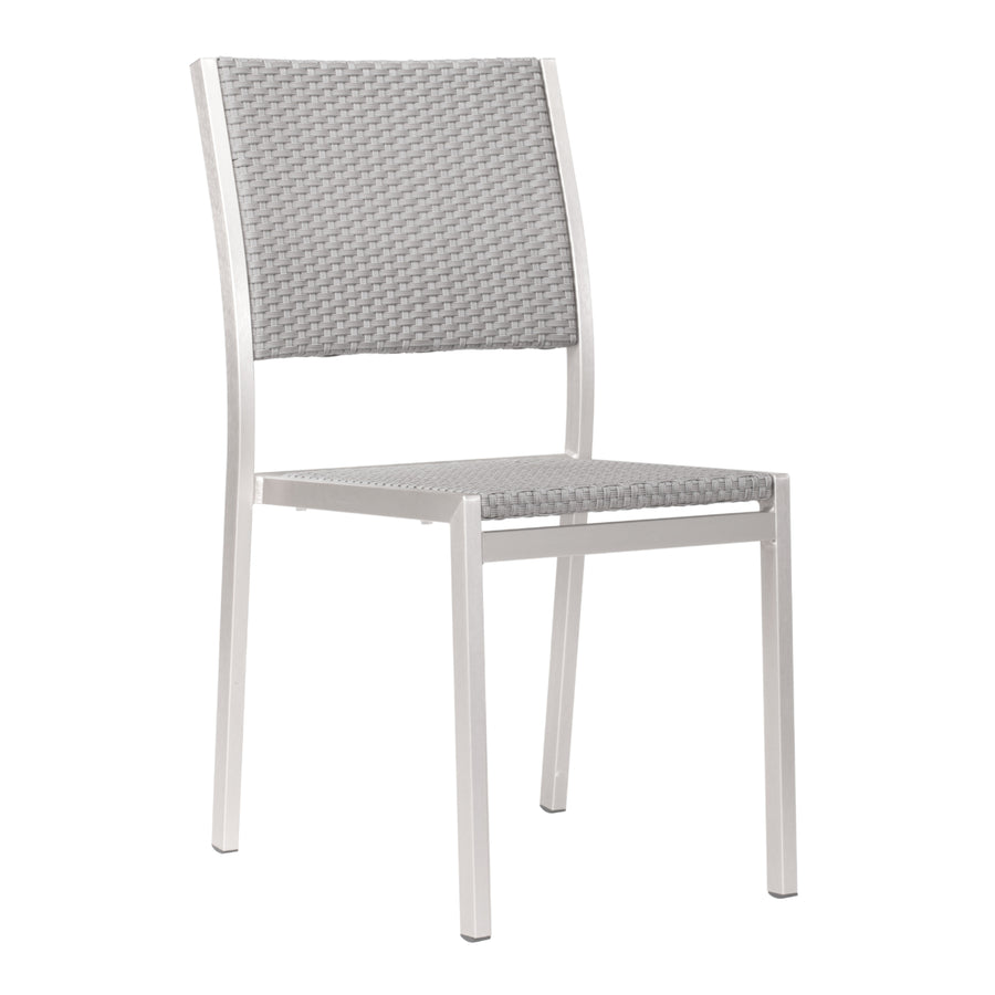 Metropolitan Armless Dining Chair (Set of 2) Gray and Silver Image 1