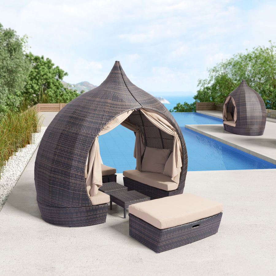 Majorca Daybed Brown and Beige Image 1