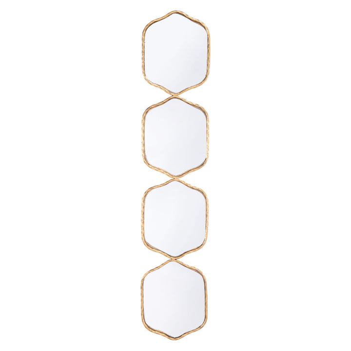 Four Hex Mirror Gold Image 2
