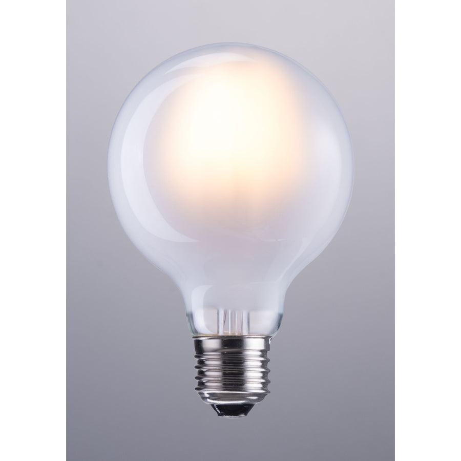 E26 G80 6W 110x80mm LED Light Bulb Frosted White Image 1