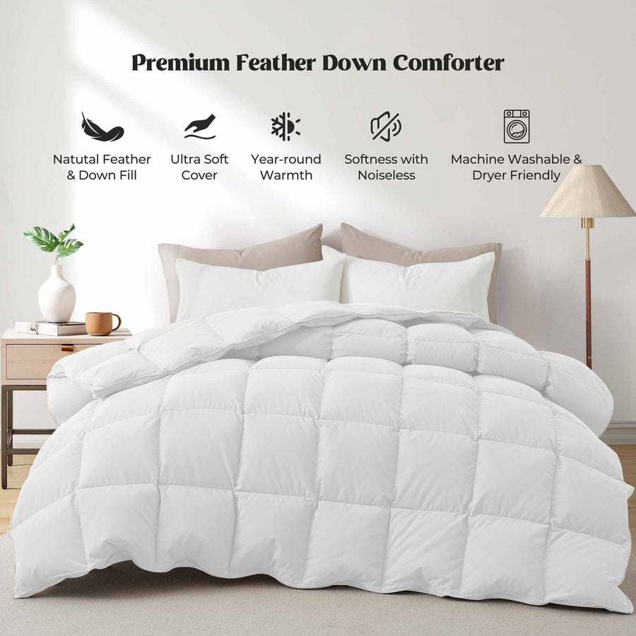 Medium Weight Goose Feather and Down Comforter Image 1