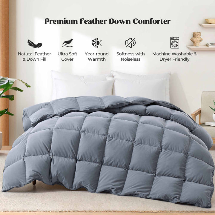 Medium Weight Goose Feather and Down Comforter Image 3