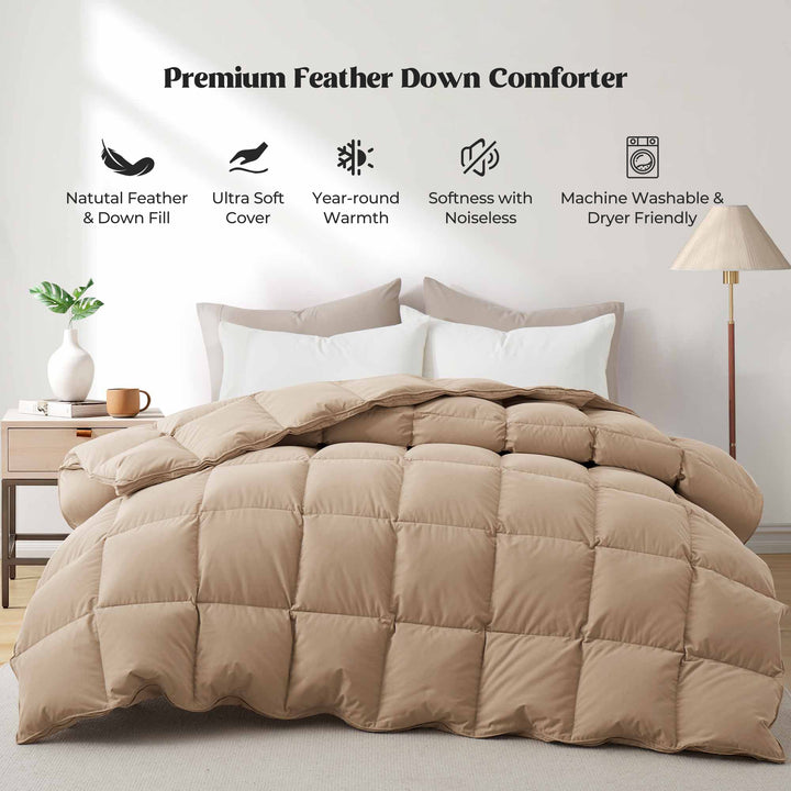 Medium Weight Goose Feather and Down Comforter Image 6