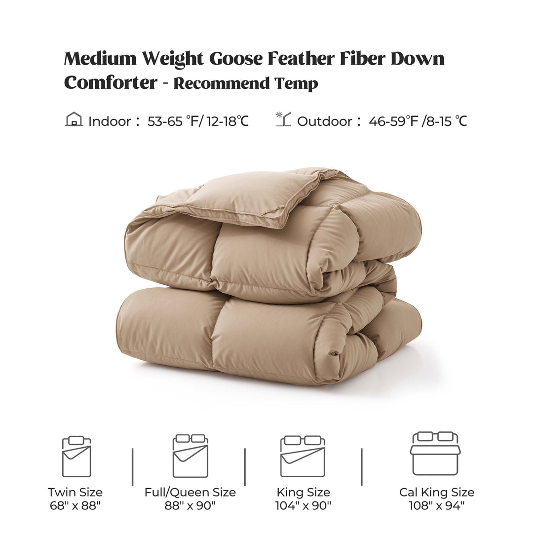 Medium Weight Goose Feather and Down Comforter Image 8