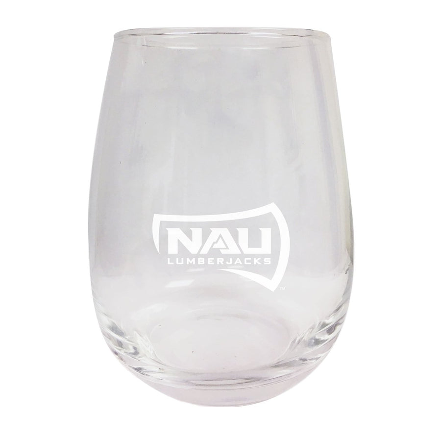 Northern Arizona University NCAA 15 oz Laser-Engraved Stemless Wine Glass - Perfect for Alumni and Fans Image 1