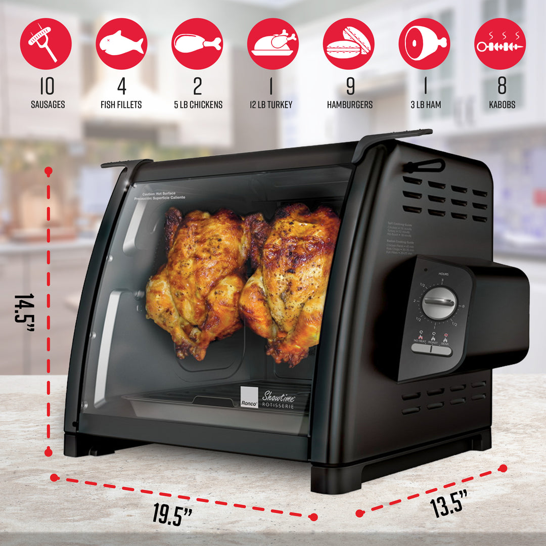 Ronco Modern Rotisserie Oven, Large Capacity (15lbs) Countertop Oven, Multi-Purpose Basket for Versatile Cooking, Image 4