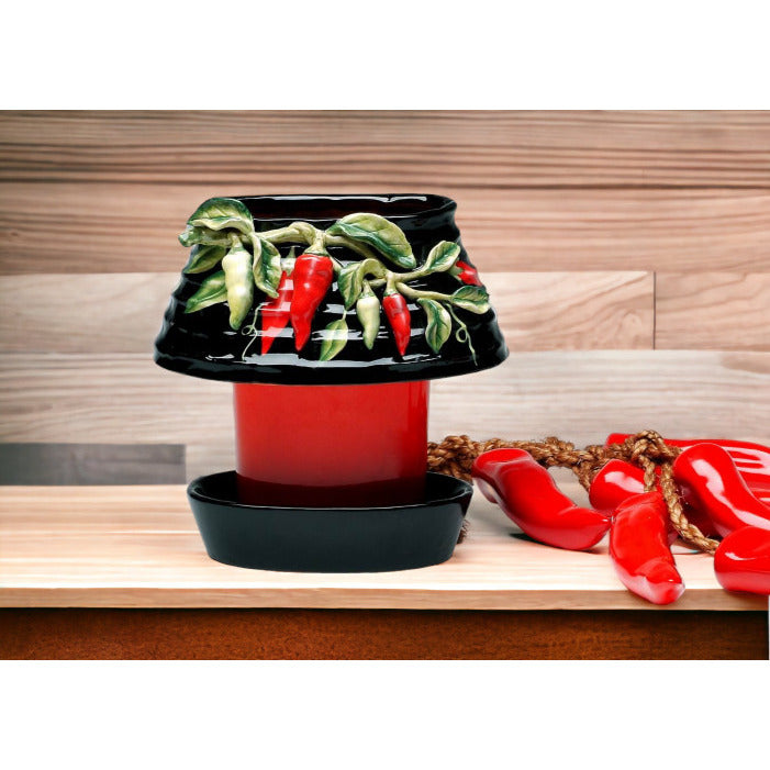 Ceramic Medium Chili Pepper Candle Holder Shade and Base, Home Dcor, , , Kitchen Dcor, Farmhouse Dcor Image 2