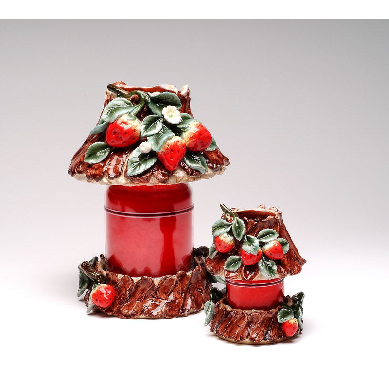 Ceramic Large Strawberry Candle Holder Shade and Base, Home Dcor, , , Kitchen Dcor, Farmhouse Dcor Image 3