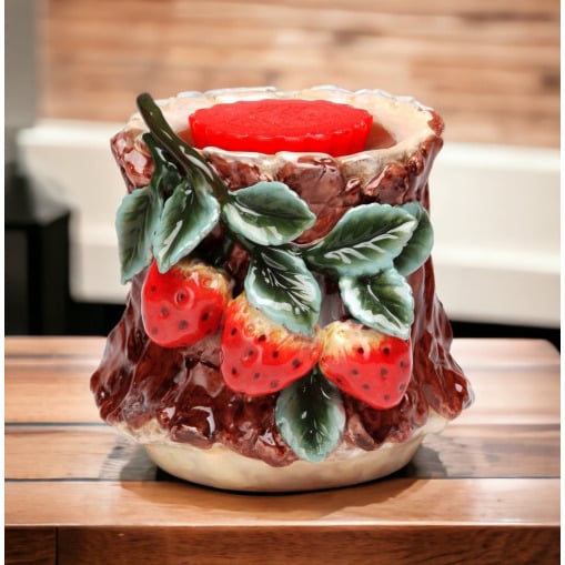 Ceramic Strawberry Tart Burner, Home Dcor, , , Kitchen Dcor, Farmhouse Dcor, Image 1