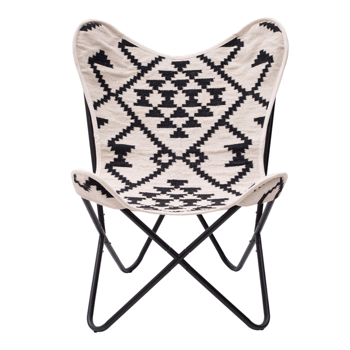 Rabat Accent Chair Beige and Black Image 3
