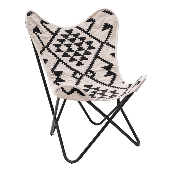 Rabat Accent Chair Beige and Black Image 6