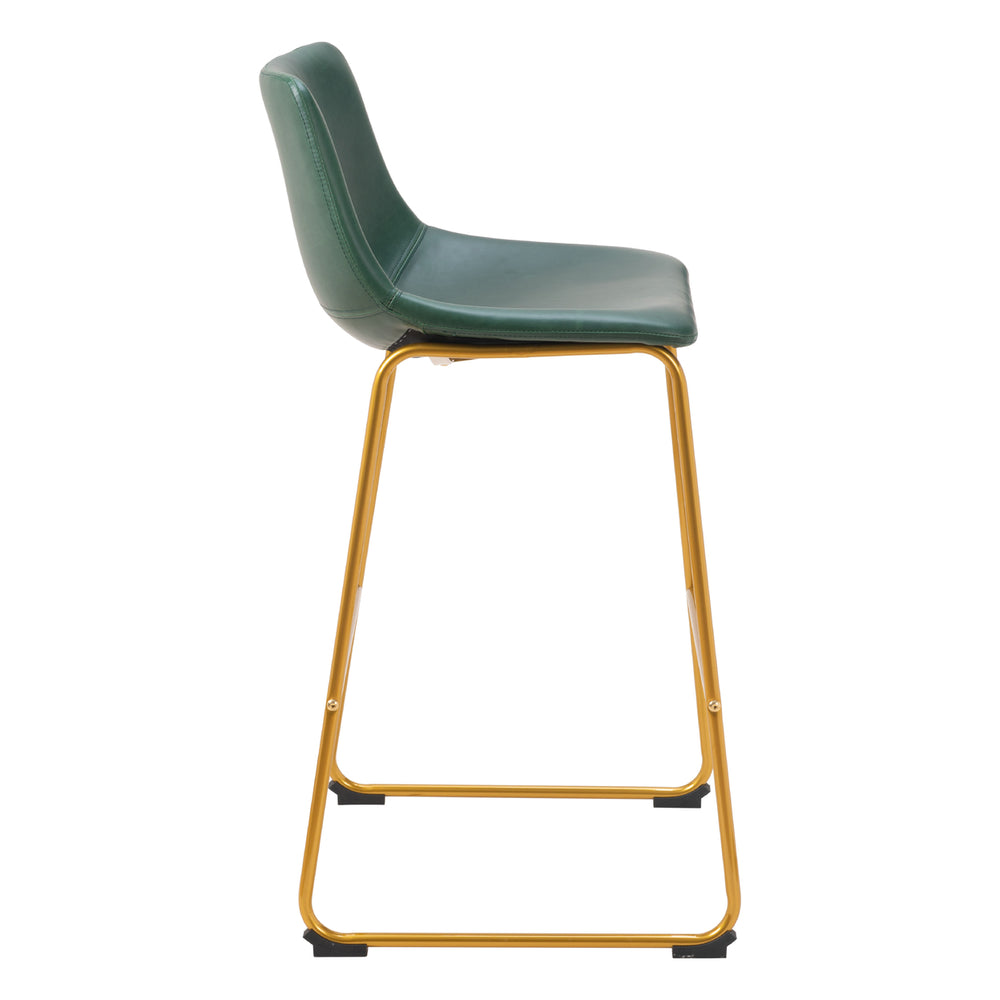 Augusta Barstool (Set of 2) Green and Gold Image 2