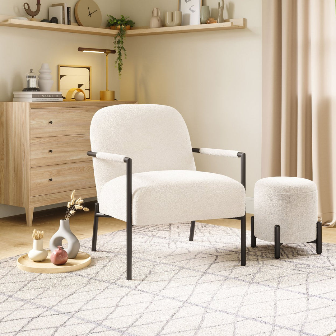 Chicago Accent Chair Ivory Image 8