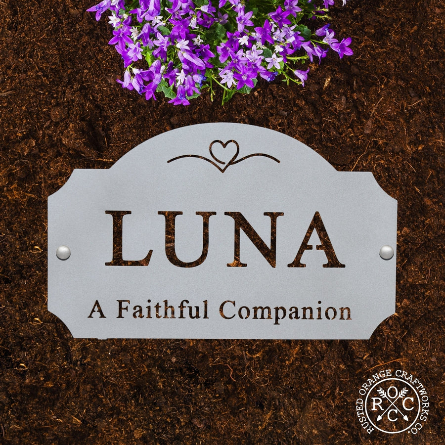Pet Grave Marker - Flat Lay - Personalized Pet Memorial Plaques Image 1