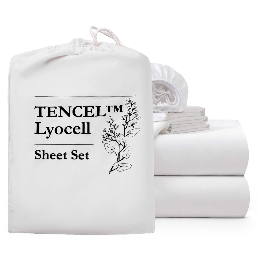 Silky Soft TENCEL Lyocell Cooling Sheet Set-Breathability and Moisture-wicking Bedding Set Image 2