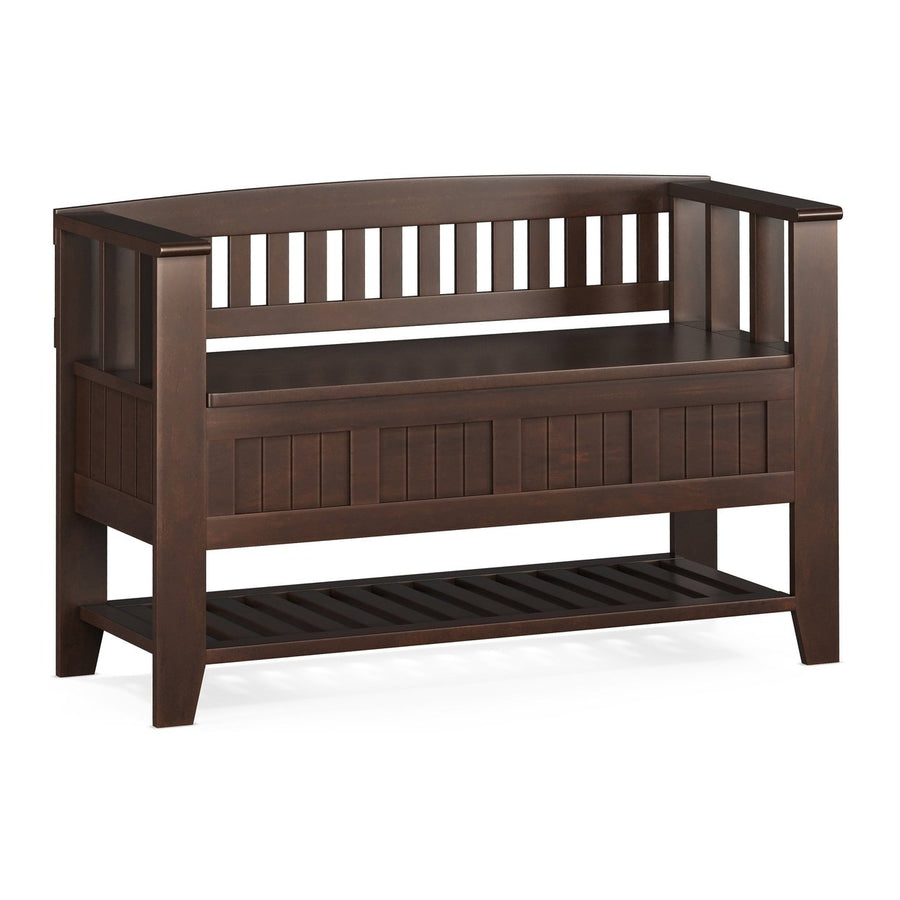 Acadian Entryway Storage Bench with Shelf Image 1
