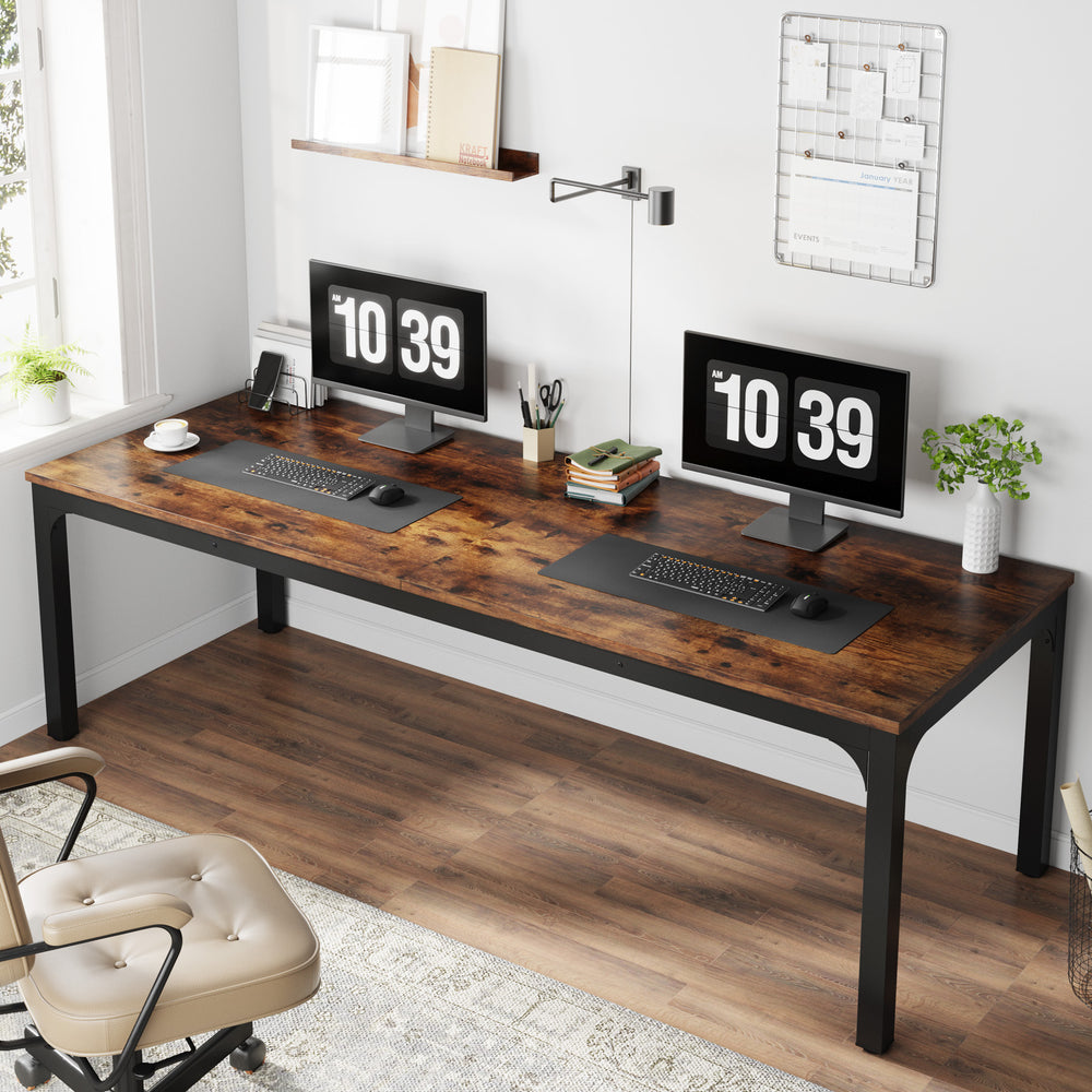 Tribesigns 78.7 Inches Extra Long Computer Desk 2 Person Desk, Double Long Desk, Workstaion for Home Office Image 2