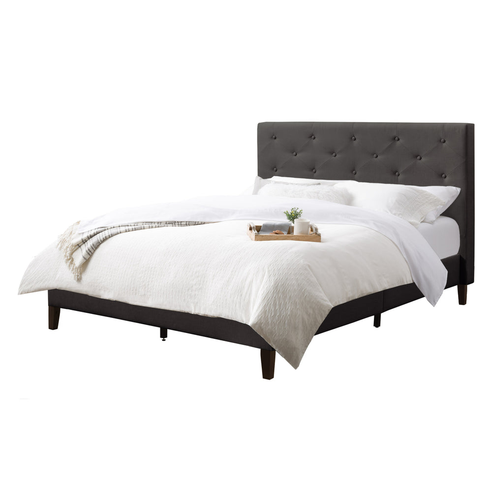 CorLiving Nova Ridge Tufted Upholstered Bed, Double/Full Image 2