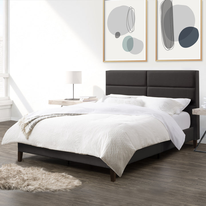 CorLiving Bellevue Upholstered Panel Bed, Double/Full Image 3