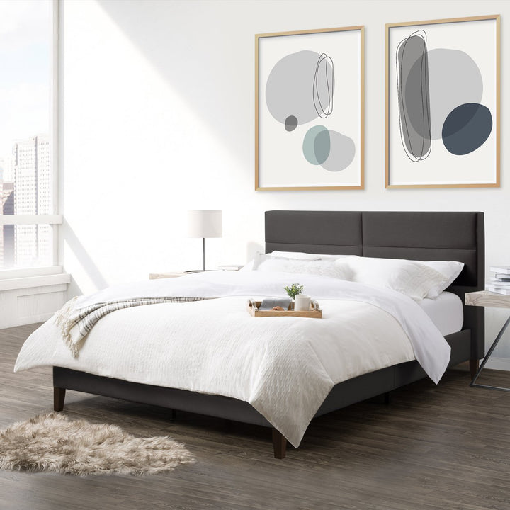 CorLiving Bellevue Upholstered Panel Bed, Queen Image 3