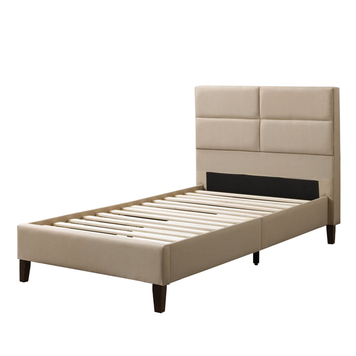 CorLiving Bellevue Upholstered Panel Bed, Twin/Single Image 7