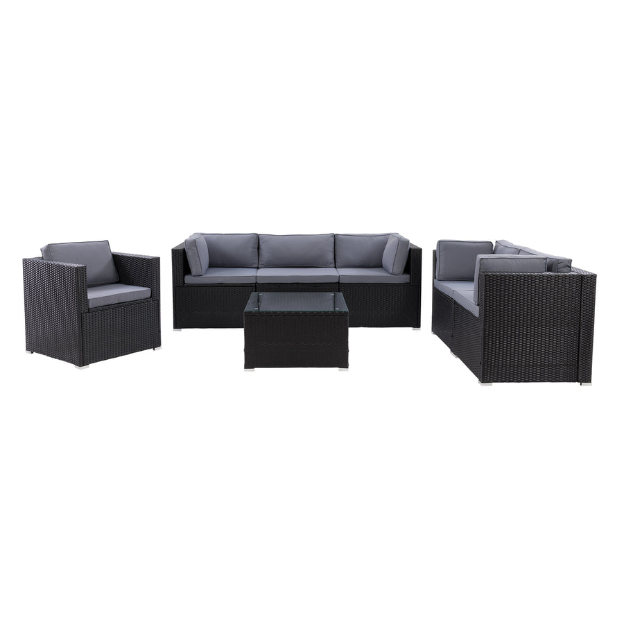 CorLiving Parksville Patio Sofa Sectional Set 7pc Image 1