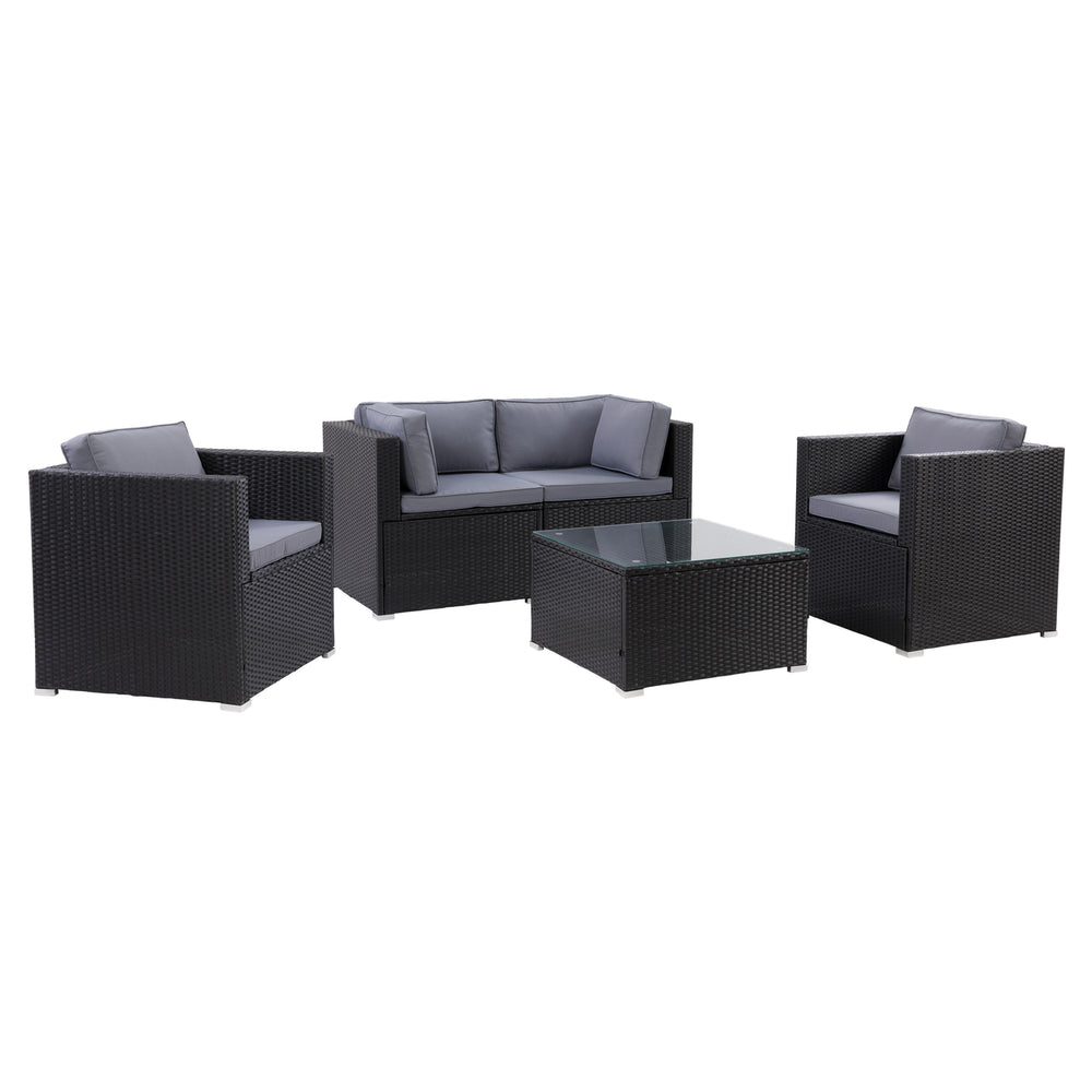 CorLiving Parksville Patio Sofa Sectional Set 5pc Image 2