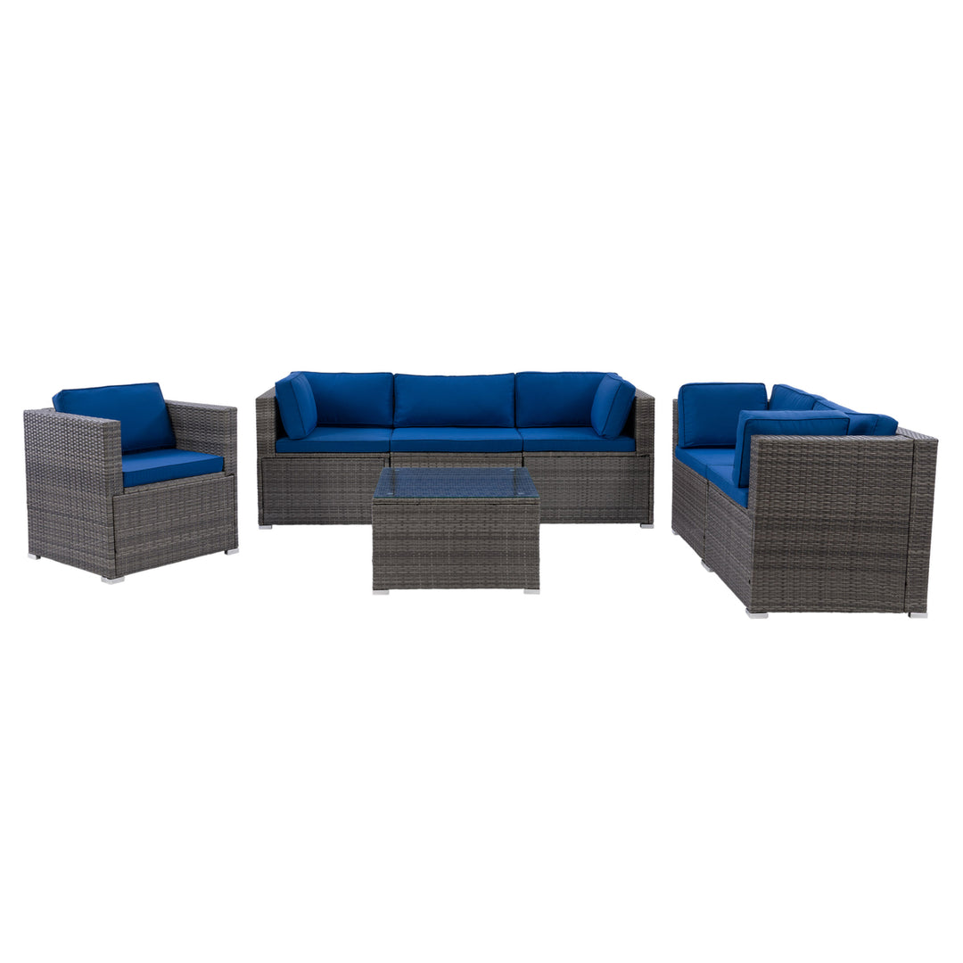 CorLiving Parksville Patio Sofa Sectional Set 7pc Image 1