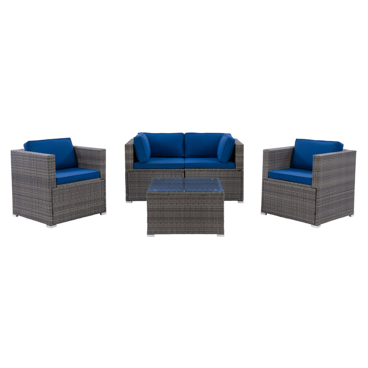CorLiving Parksville Patio Sofa Sectional Set 5pc Image 1