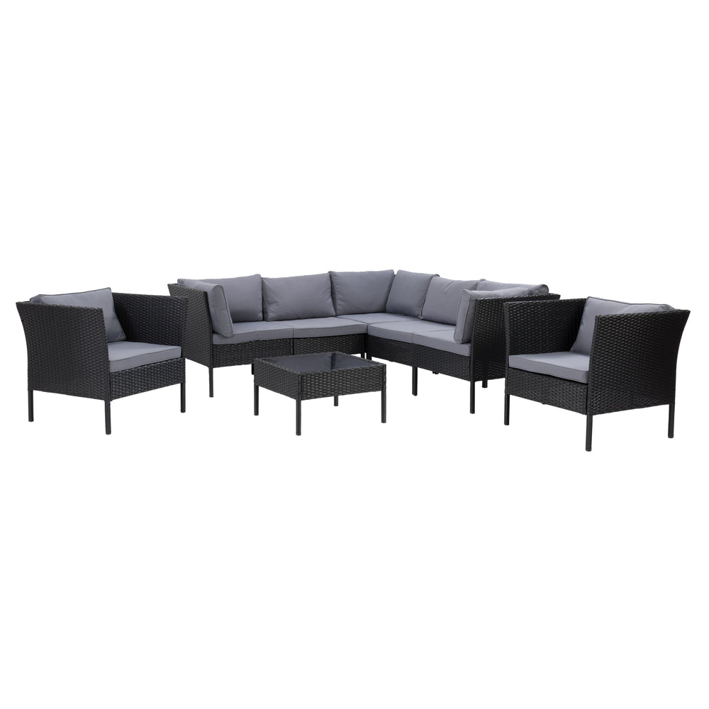 CorLiving Parksville L-Shaped Patio 8pc Sectional Set with 2 Chairs Image 2