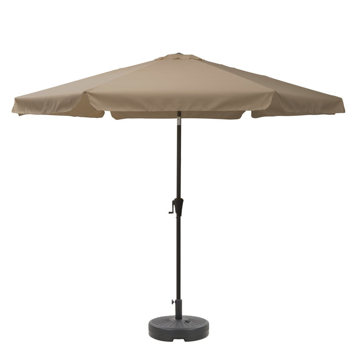 CorLiving 10ft Round Tilting Patio Umbrella and Round Umbrella Base Image 1