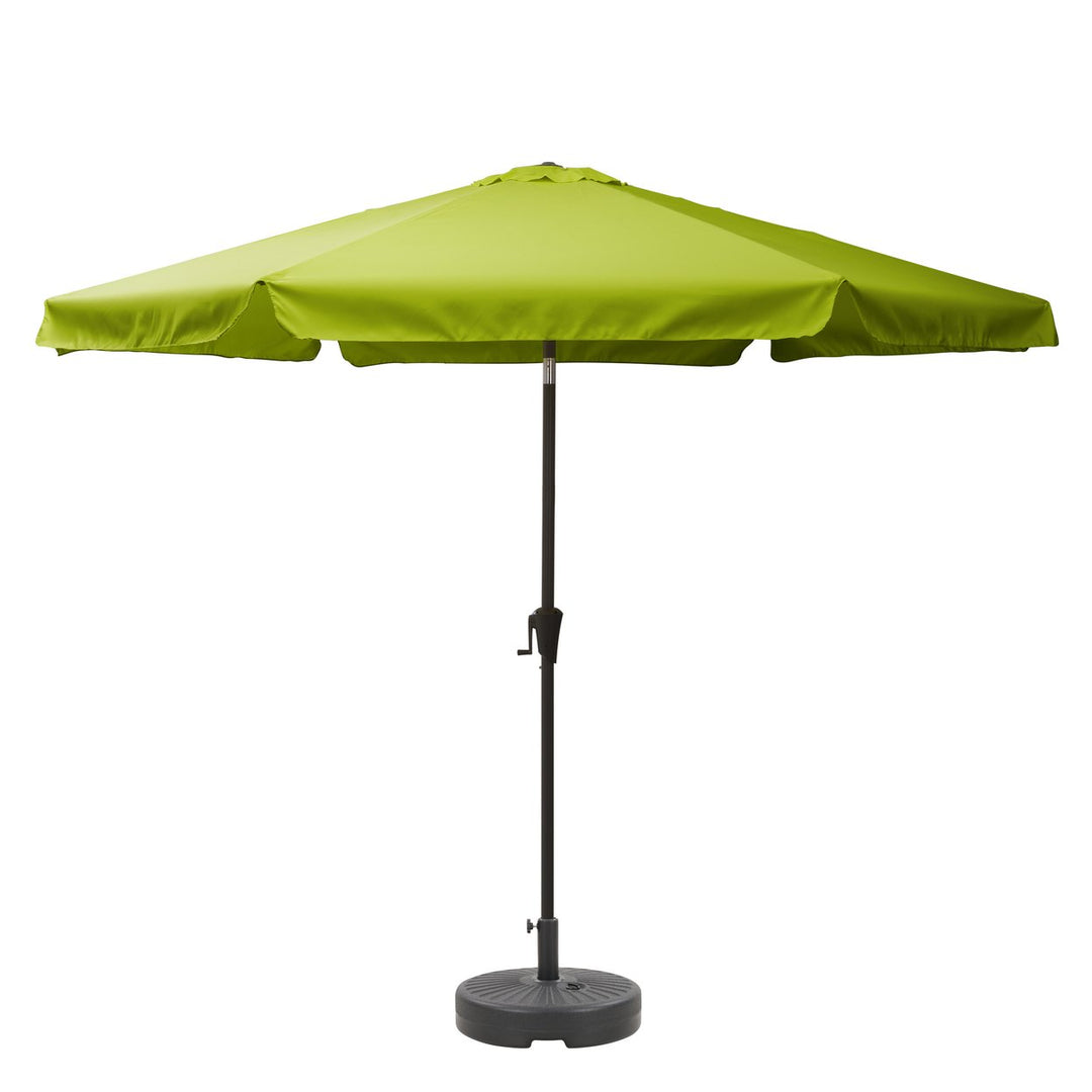 CorLiving 10ft Round Tilting Patio Umbrella and Round Umbrella Base Image 1