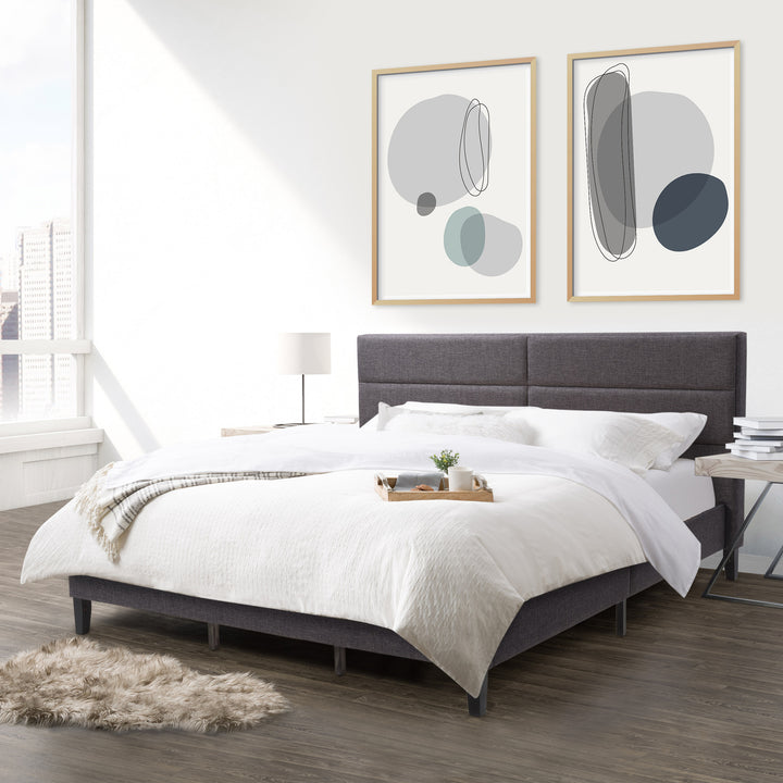 CorLiving Bellevue Upholstered Panel Bed, King Image 5