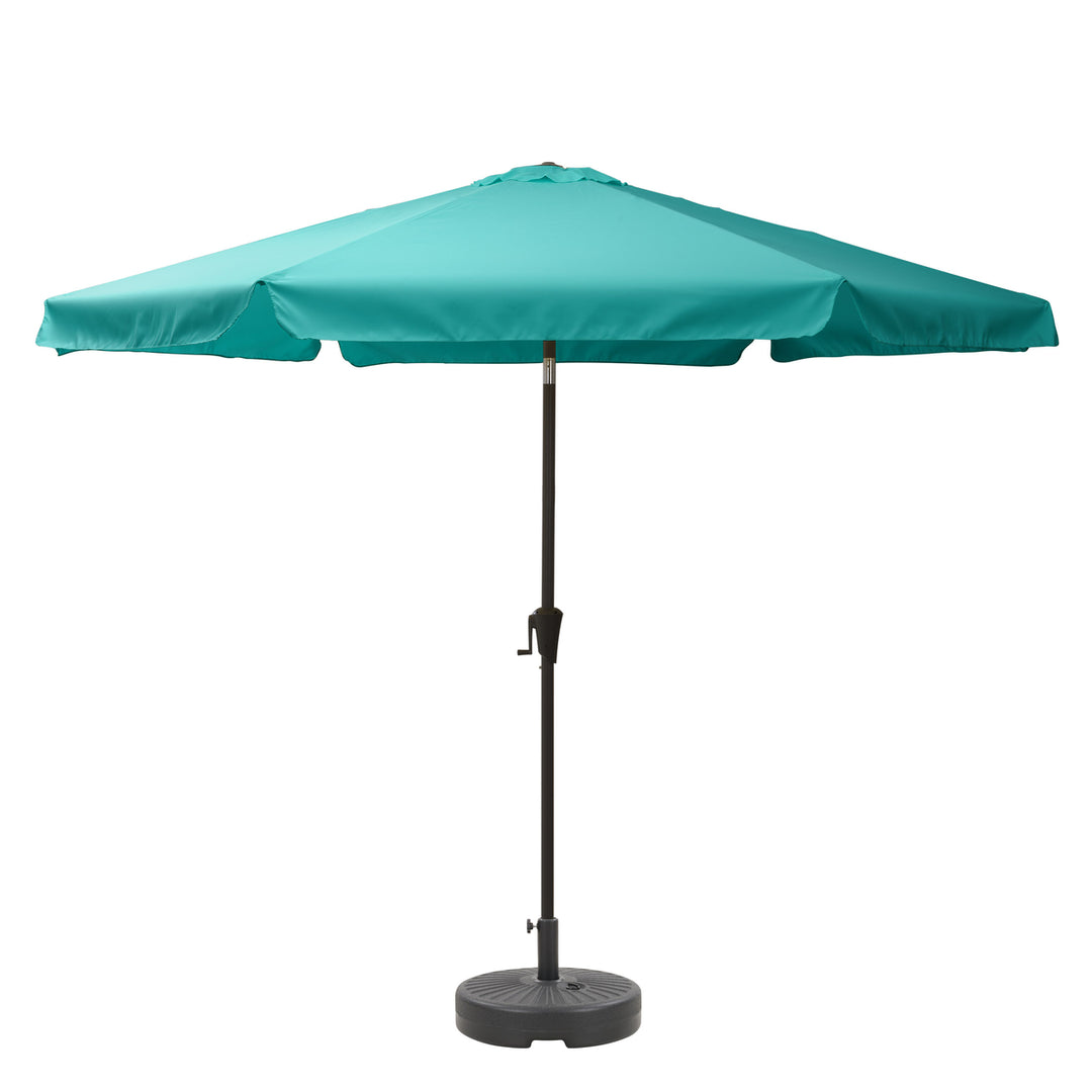 CorLiving 10ft Round Tilting Patio Umbrella and Round Umbrella Base Image 9