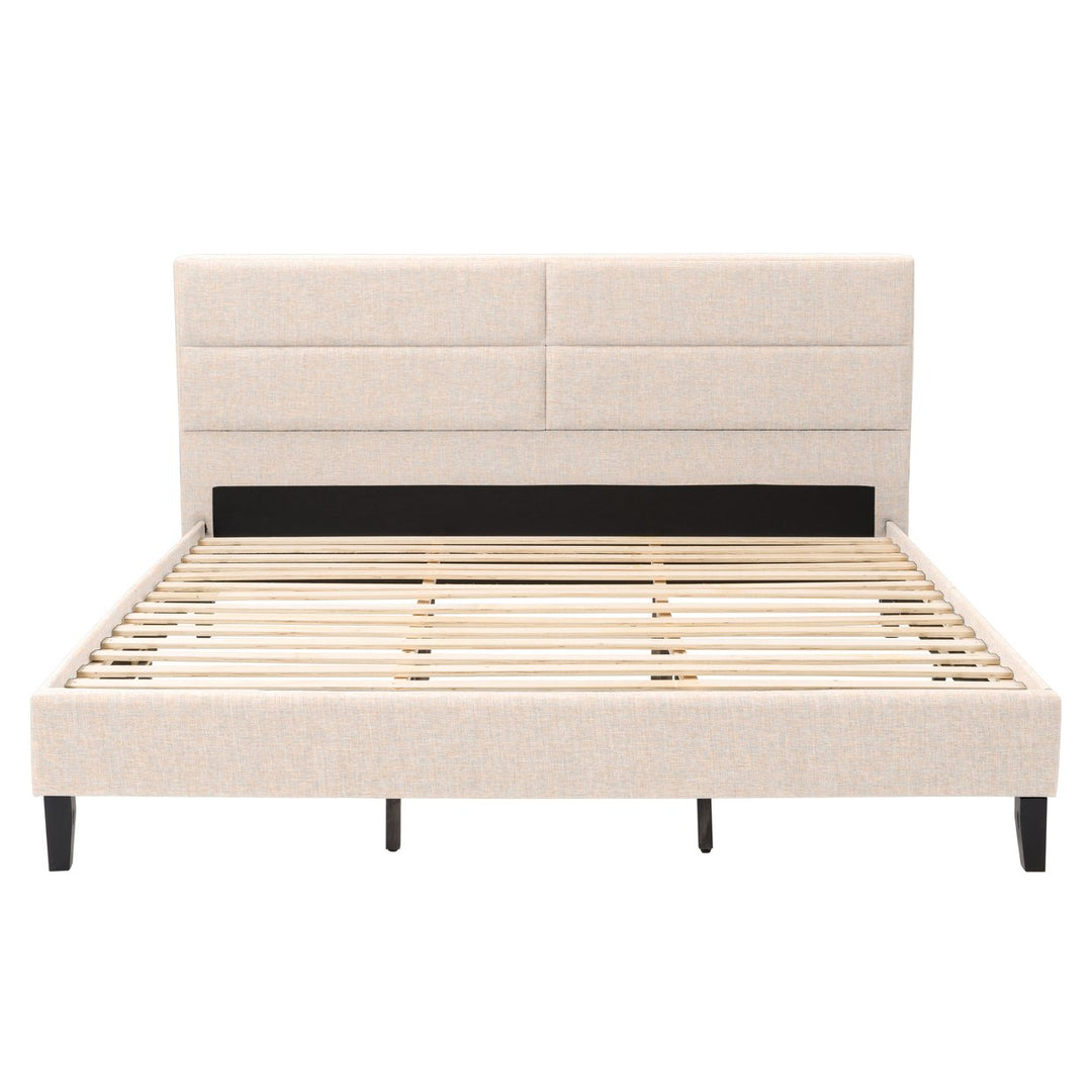 CorLiving Bellevue Upholstered Panel Bed, King Image 7
