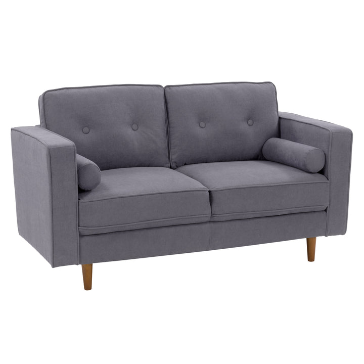 CorLiving Mulberry Fabric Upholstered Modern Loveseat Image 3