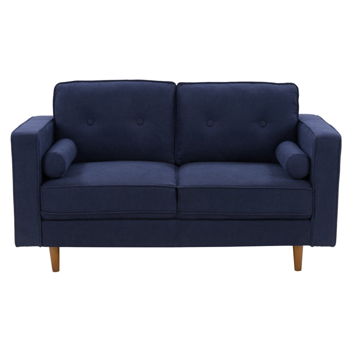 CorLiving Mulberry Fabric Upholstered Modern Loveseat Image 6