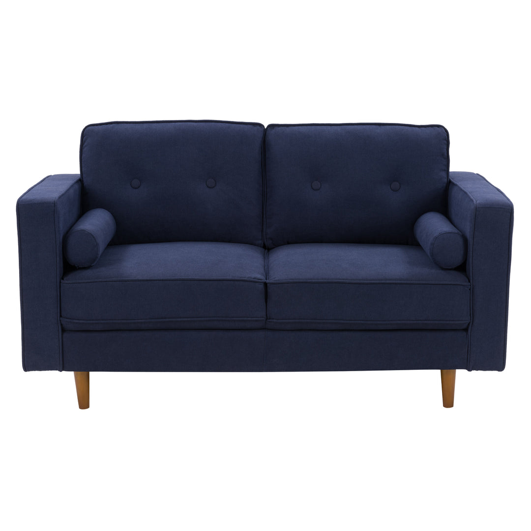 CorLiving Mulberry Fabric Upholstered Modern Loveseat Image 1