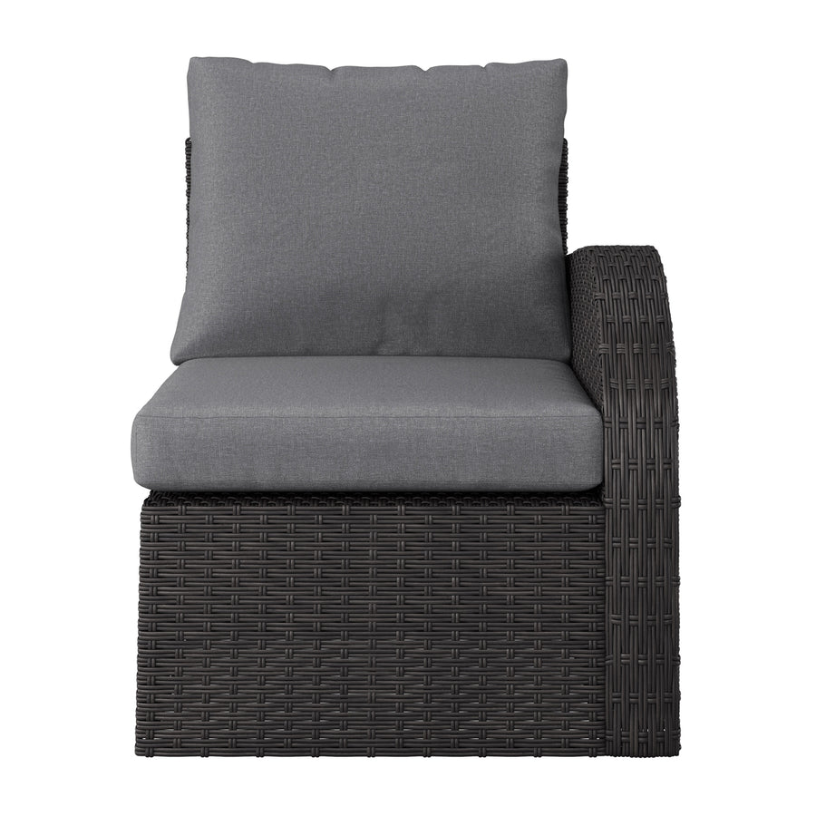 CorLiving Brisbane Outdoor Sectional Chair, Right Arm Image 1