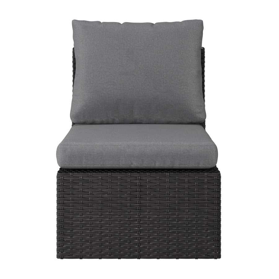 CorLiving Brisbane Outdoor Sectional Chair, Middle Piece Image 1