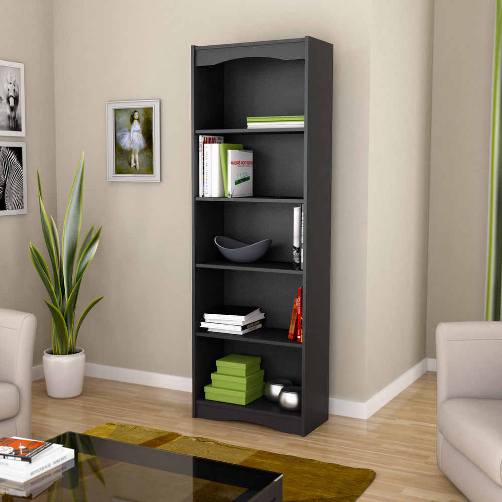 CorLiving Hawthorne 72" Tall Bookcase, in Black Image 2