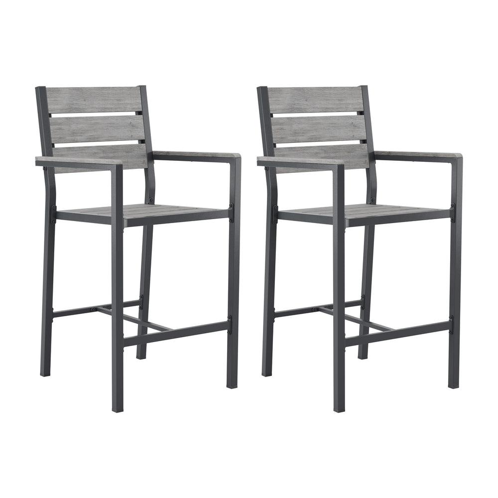 CorLiving Gallant Outdoor Bar Chair, Set of 2 Image 2
