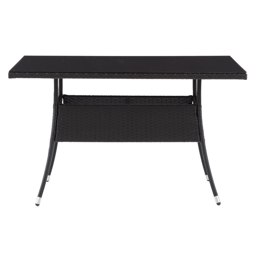CorLiving Parksville Patio Rectangular Dining Table in Black Image 1