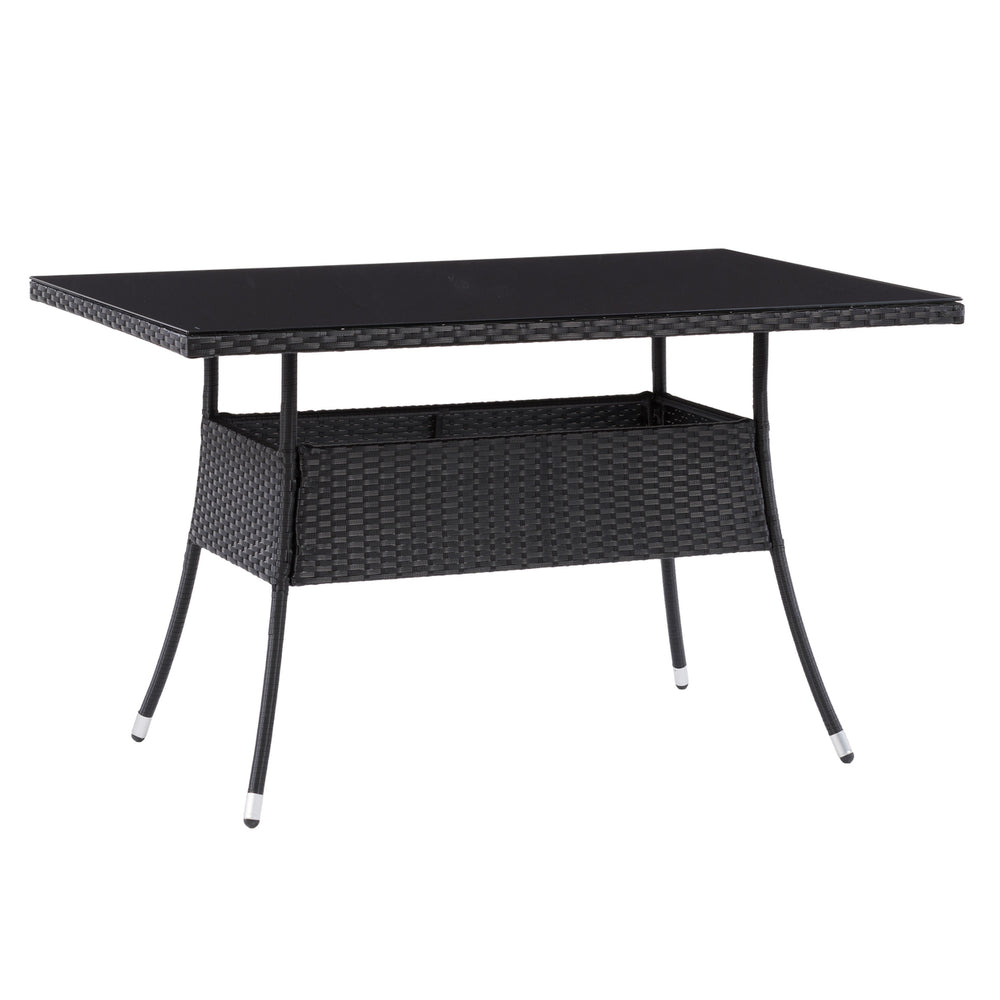 CorLiving Parksville Patio Rectangular Dining Table in Black Image 2