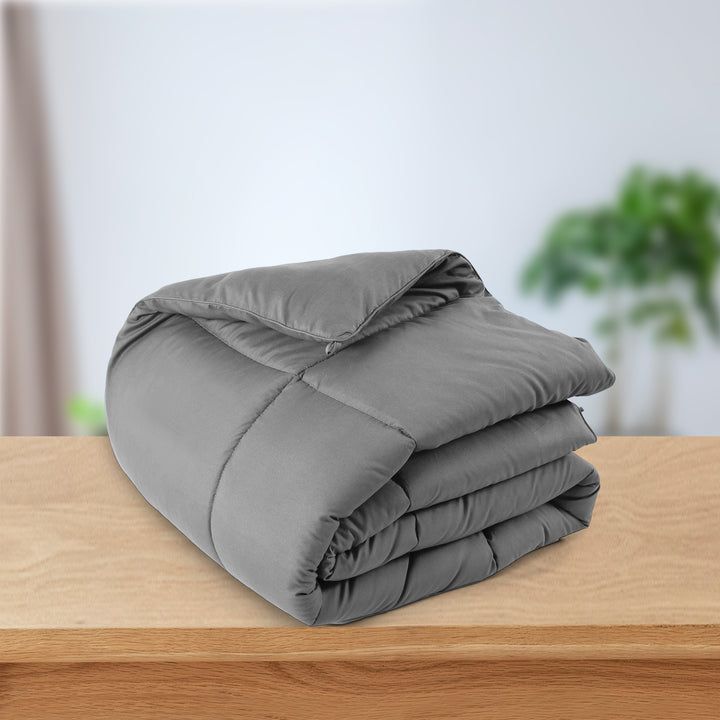Down Alternative Hypoallergenic Microfiber Comforter Duvet Insert (Grey) Image 6