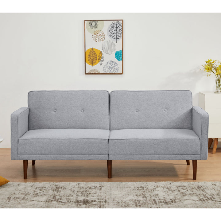 Moreno Convertible Sofa: Modern Sleeper Sofa for Small Spaces  Twin Size, Split Back, Multi-Position  Soft Polyester Image 3