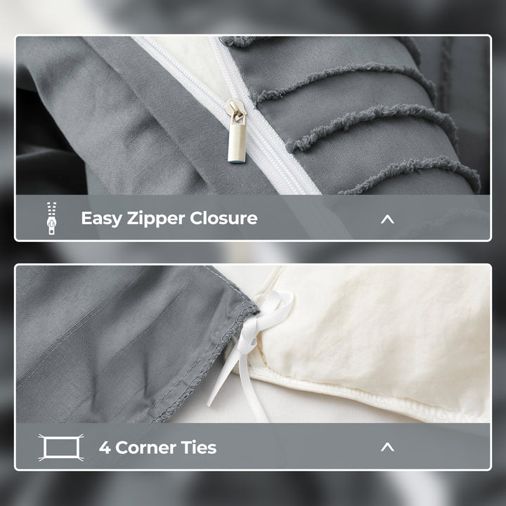 Ultra Soft Microfiber Duvet Cover Set with Zipper Closure Image 3
