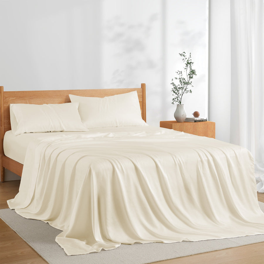 Naturally Cooling, Soft, and Breathable Tencel Lyocell 4Pc Sheets Set Image 1